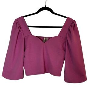 ASOS Women's Sweetheart Neckline Cropped Blouse- Size 4